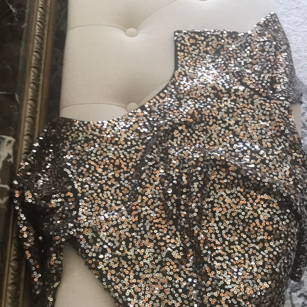 Gold & Silver Sequin Party Top